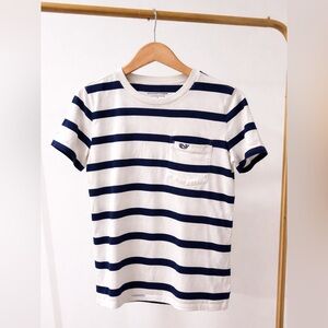 Vineyard Vines Navy & White Striped Pocket Tee
